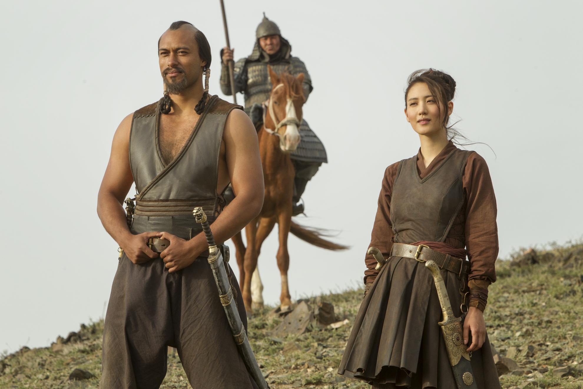 A still of Byamba and Kokachin from Marco Polo 